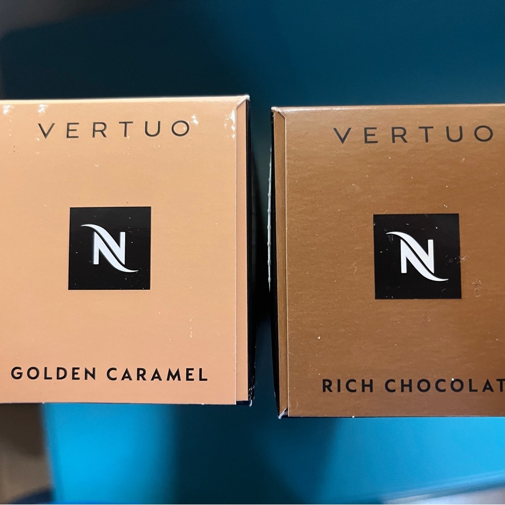 Unopened Nespresso Vertuo Coffee Pods - Golden Caramel and Rich Chocolate